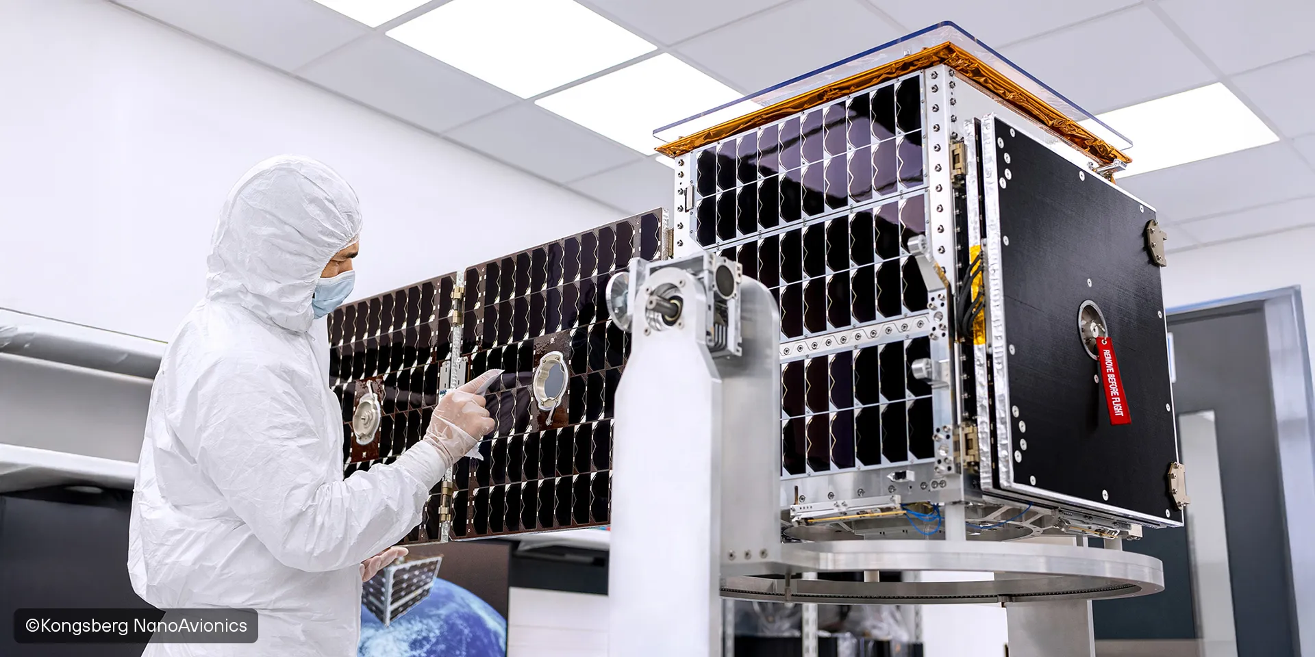MP42 Microsatellite Assembly Kongsberg NanoAvionics